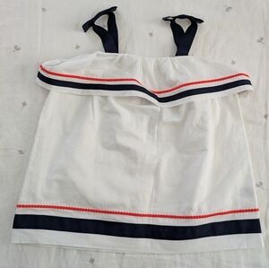 Janie and Jack summer sailor bow strap top